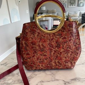 Patricia Nash Canicella Floral and Elephants crossbody purse bag leather